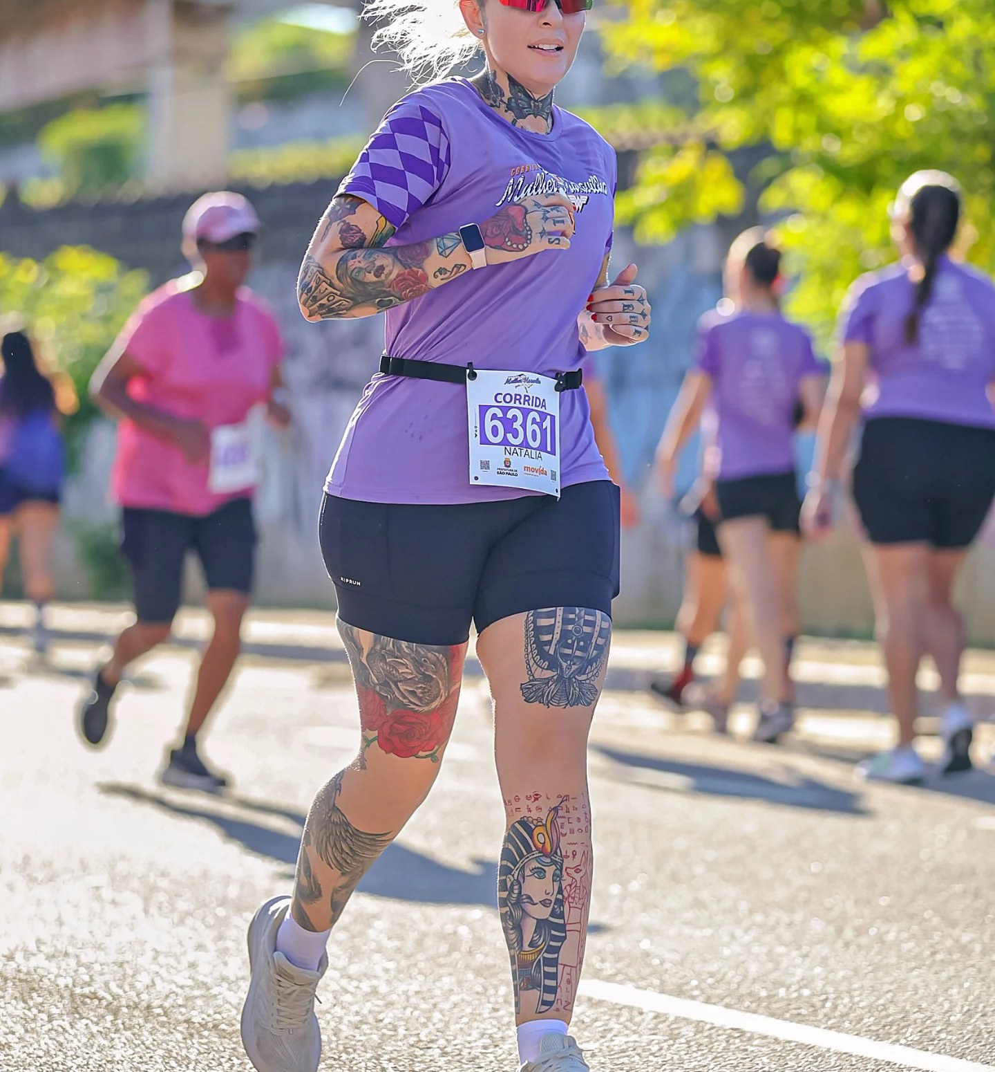 Natália na corrida